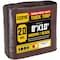 Core Tarps Heavy Duty Tarp, 10 ft L x 0.5 mm H x 8 ft W, 20 Mil, Brown/Black, Polyethylene CT-702-8X10 - alternate 1
